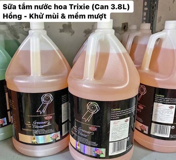 Spet Sữa tắm nước hoa Trixie can 3.8 lít khử mùi mềm mượt (hồng)