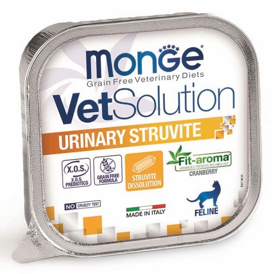 Pate giảm sỏi và tiết niệu cho mèo Monge Urinary Struvie Feline - 100gr