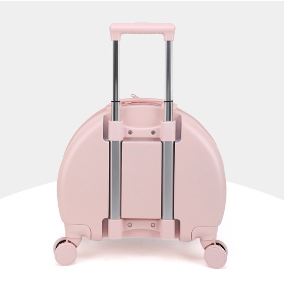 Vali kéo trong suốt cao cấp vận chuyển Chó Mèo cute in bàn chân 43*40*26cm