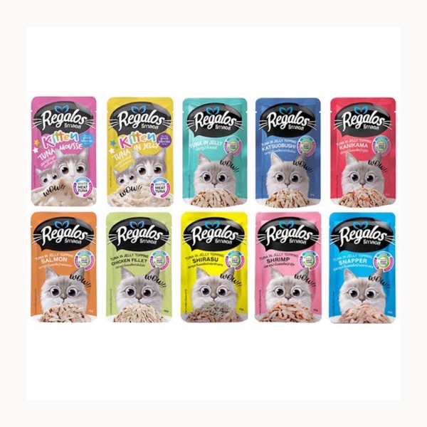 Thức ăn ướt cho mèo Regalos 70g Pate mèo dạng sốt