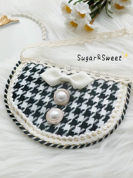Spet yếm cổ tròn vải dạ cute