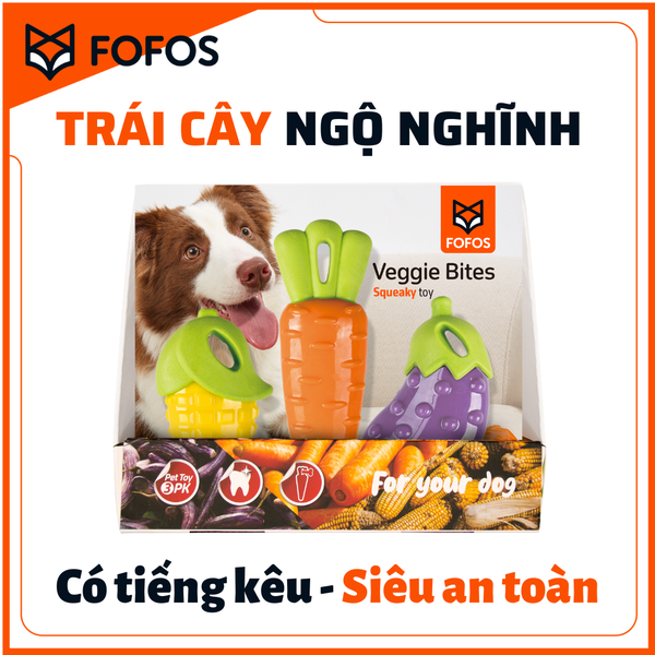 Đồ chơi Fofos trái cây phát ra tiếng (bắp, cà tím, carot)