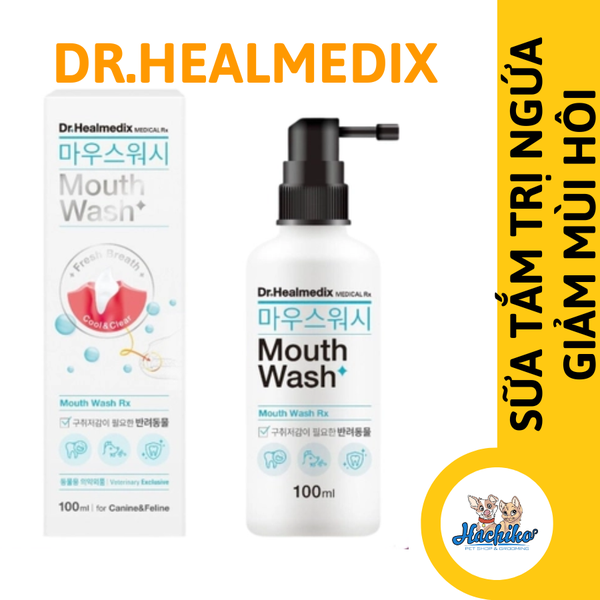 Xịt vệ sinh răng miệng Dr.Healmedix Mouth Wash RX Fresh Breath Dental Spray 100ml - Hỗ trợ sạch răng thơm miệng cho Chó