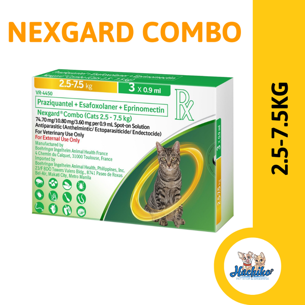 Nexgard Combo Cat Nhỏ gáy trị nội ngoại ký sinh cho mèo lớn 2.5kg-7.5kg