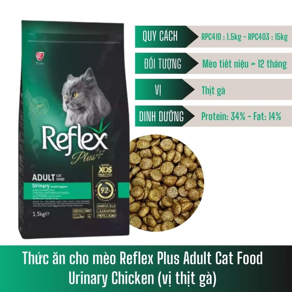 Thức ăn dành cho trưởng thành mèo Reflex Plus Cat Adult Urinary