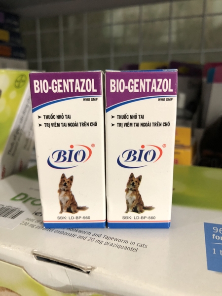 Thuốc nhỏ tai cho Chó Mèo BIO - GENTAZOL 10ml