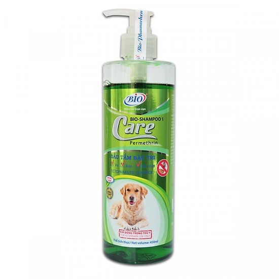 Sữa tắm tiêu diệt ve, rận, bọ chét Bio Care 450ml