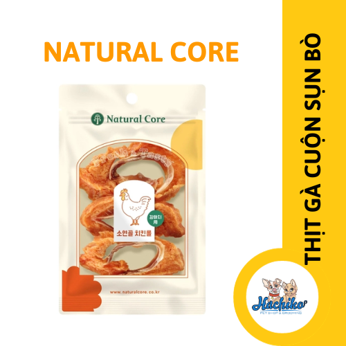 Thịt gà cuộn sụn bò cho chó Natural Core - 65g