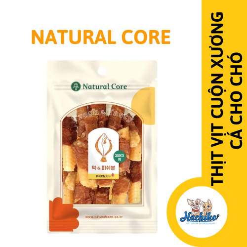 Thịt vịt cuộn xương cá cho chó Natural Core - 70gr
