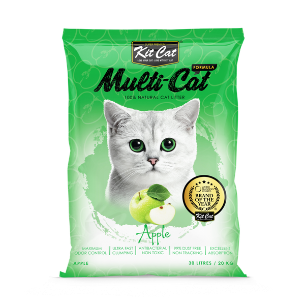 Cát mèo đất sét vón cục KitCat Multi-Cat - 30 lít 20kg