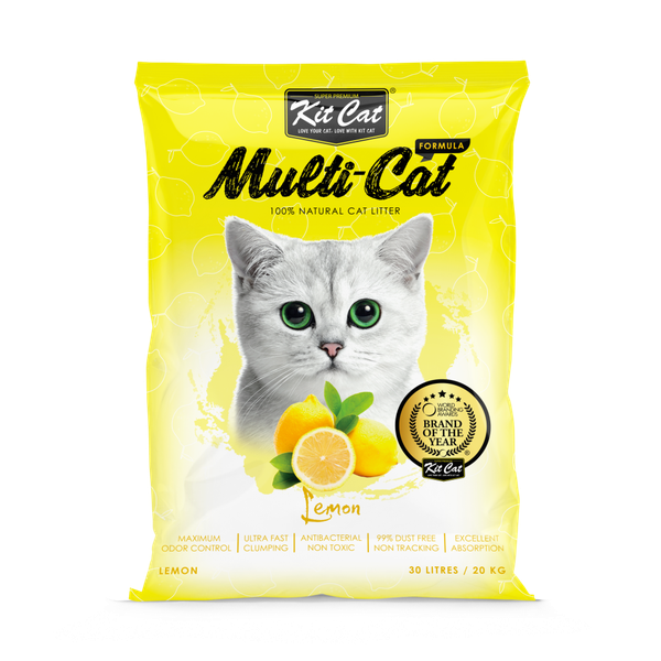Cát mèo đất sét vón cục KitCat Multi-Cat - 30 lít 20kg