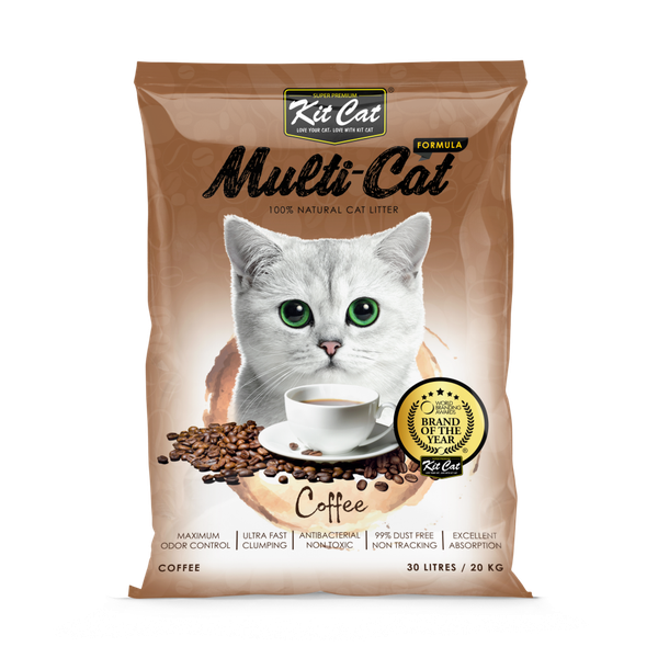 Cát mèo đất sét vón cục KitCat Multi-Cat - 30 lít 20kg