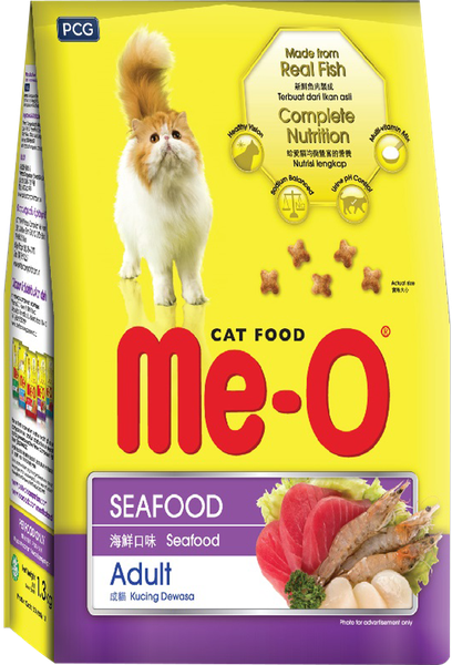 Me-O Adult Seafood 3kg (4gx3kg) - thức ăn mèo lớn vị hải sản
