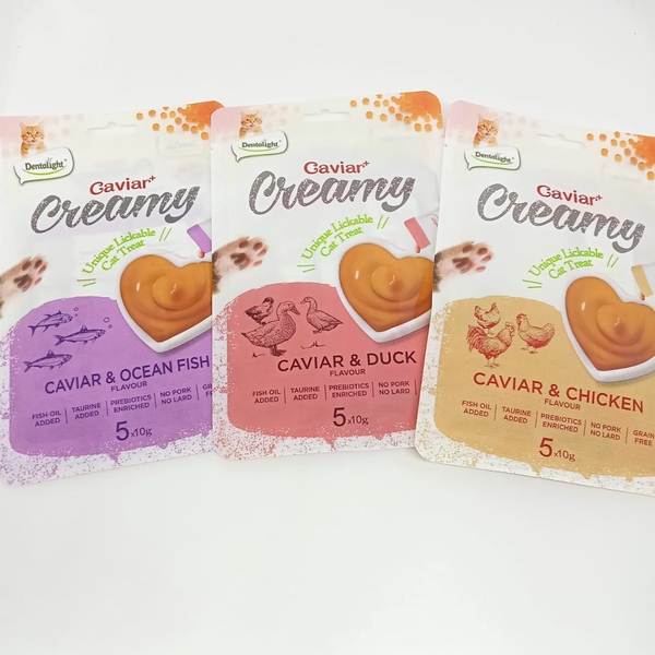 UP Súp thưởng 5 que mèo Caviar creamy