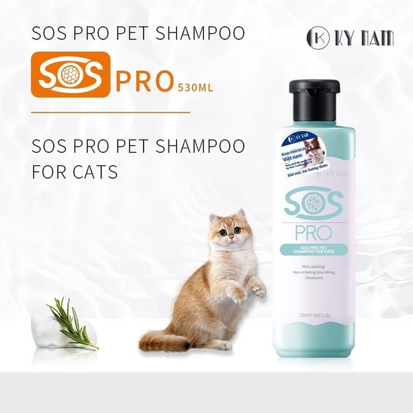 UP SỮA TẮM SOS PRO 530ML XANH DƯƠNG DÀNH CHO MÈO
