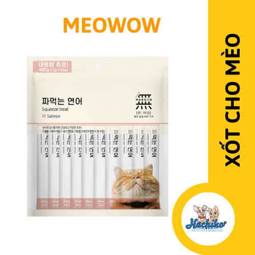 Xốt cá hồi/ ức gà cho Mèo MeoWow 480gr