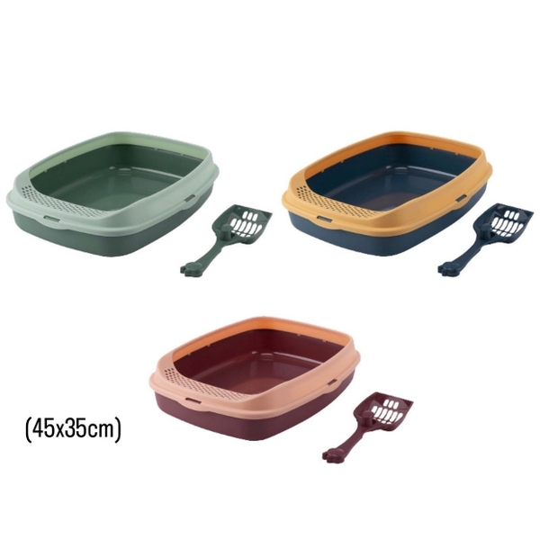 Khay vệ sinh thành thấp màu đậm 47.5*38cm