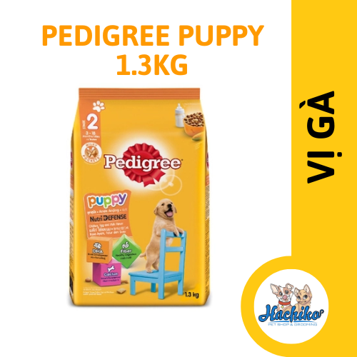 Thức ăn cho chó con Pedigree Puppy vị Gà trứng và sữa gói 1.3kg