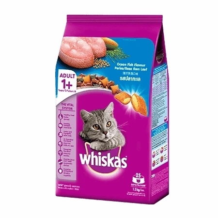 Whiskas Adult Ocean Fish Flavour 1.2kg (thùng 6gx1.2kg)-Vị cá biển