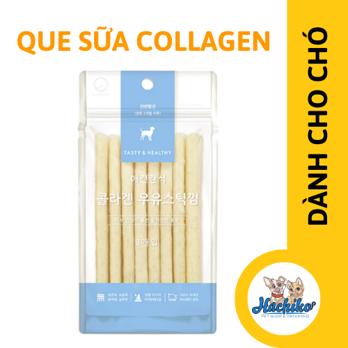 Que collagen làm sạch răng chó vị sữa Good Day 40g