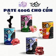 UNI Pate chó Toby 400gr (bò,gà,heo,cá ngừ) (thùng 24 lon)