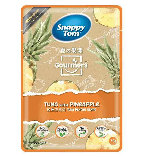 Xốt mèo Snappy Tom tuna with pineapple 70gr - vị cá ngừ dứa