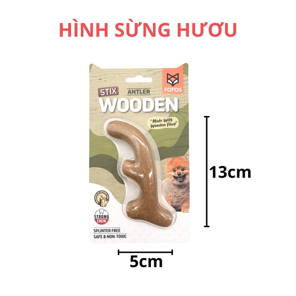 PetQ Đồ chơi gặm sạch răng hình sừng hươu/vòng tròn