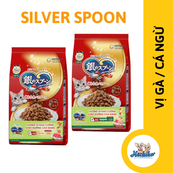 Thức ăn cho Mèo mọi lứa tuổi Silver Spoon 1kg (cá ngừ/gà cá)