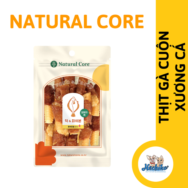 Thịt Gà cuộn xương cá Natural Core - 70gr