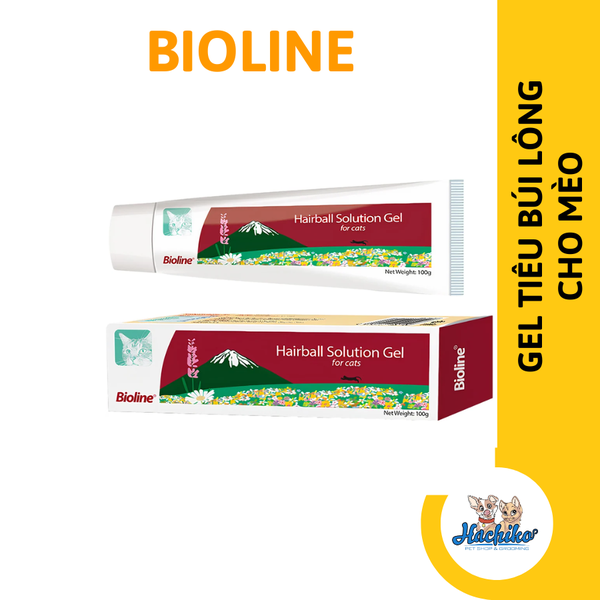 Gel tiêu búi lông hỗ trợ tiêu hoá cho Mèo Bioline Hairball solution 100g