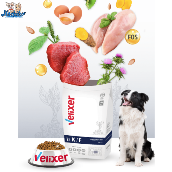 Velixer K/F Kidney Thức ăn Chó trị liệu bệnh thận 1.5kg