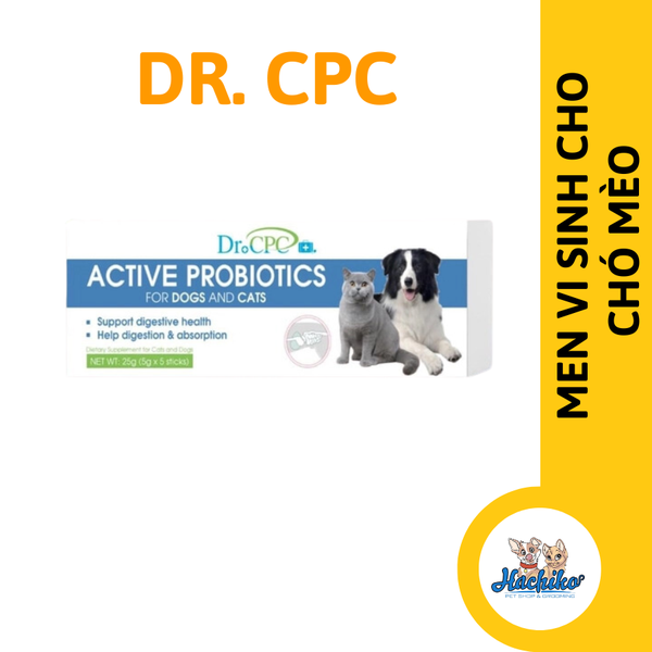 Men vi sinh Dr.CPC Active Probiotics for Dogs & Cats 25g hỗ trợ tiêu hóa cho chó mèo