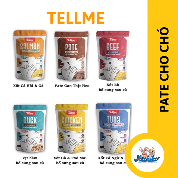 Tellme Xốt cho Chó Vịt/Gà phomai 130gr bổ sung rau củ