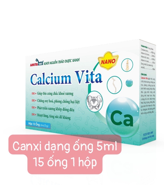 Calcium Vita-canxi dạng nước 15ml(hộp 15 ống)