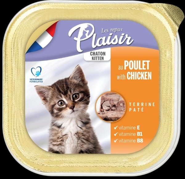 Thức ăn Pate cho mèo PLAISIR vị Gà, Cá ngừ, Cá hồi 100gr