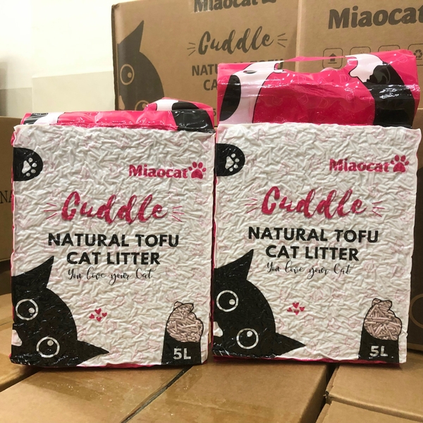 Cát vệ sinh đậu nành Cuddle 5L cho mèo - Hương Lavender