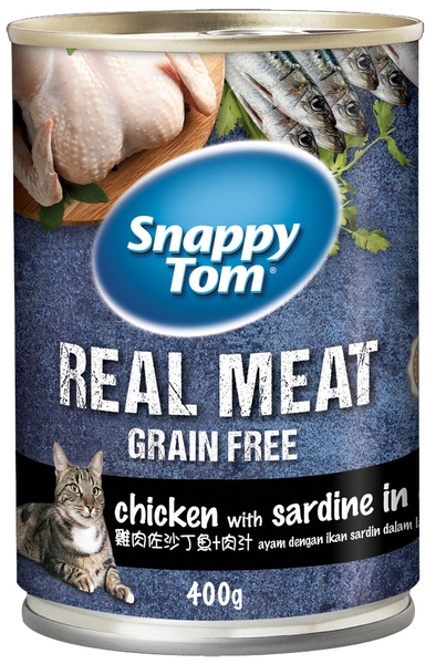 Pate mèo lớn Snappy Tom dinh dưỡng cho mèo - Lon 400gr