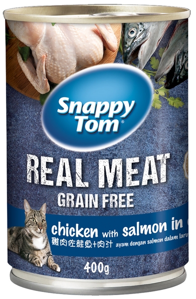 Pate mèo lớn Snappy Tom dinh dưỡng cho mèo - Lon 400gr