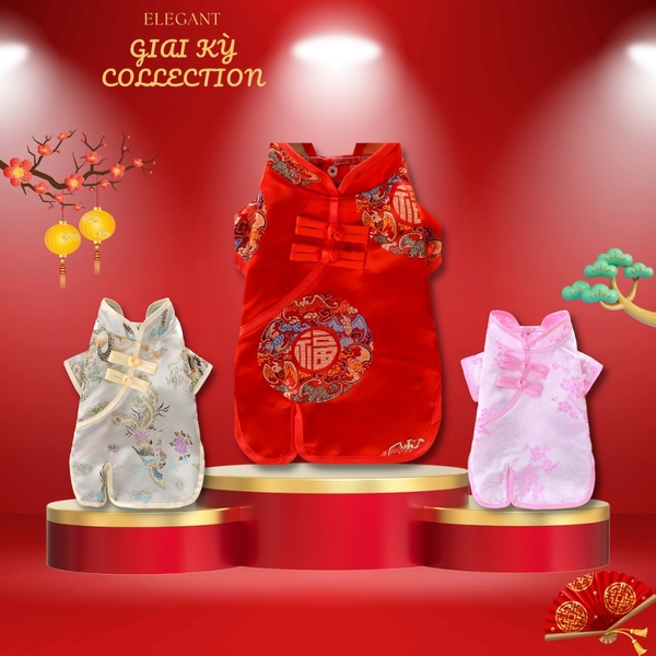 Áo Dài Vải Gấm Truyền Thống S/M/L/XL
