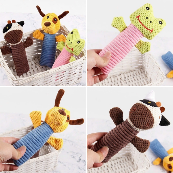 Spet Đồ chơi vải thú bông ếch bò chó 19cm