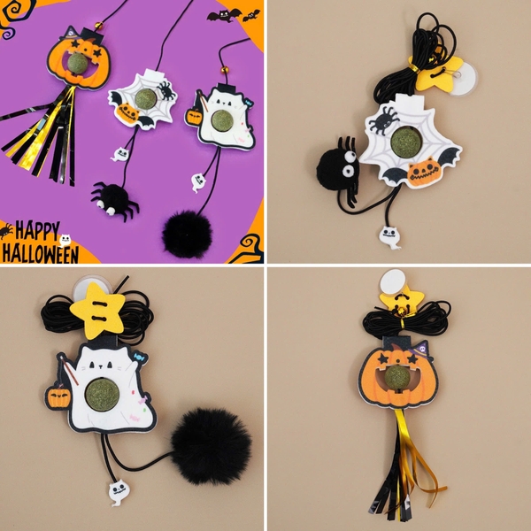 Spet Dây câu mèo gắn tường kèm catnip-Halloween/Noel 19cm