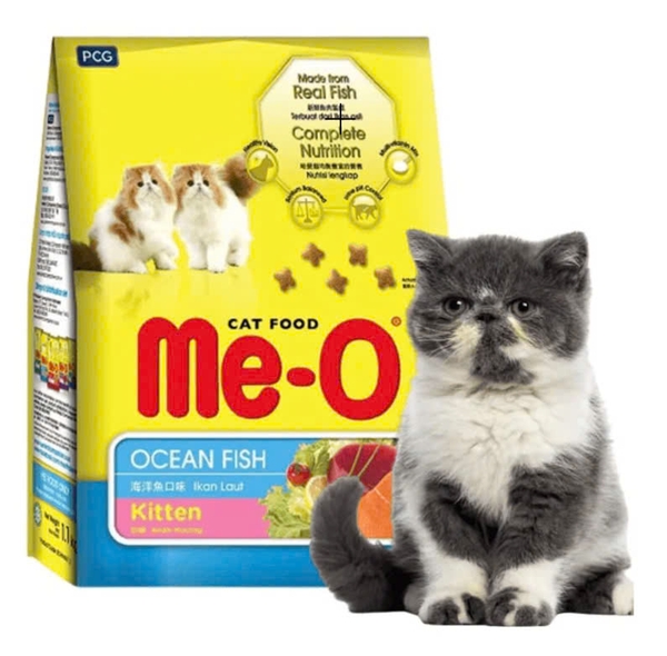 Me-O Kitten Ocean Fish 1.1kg (6gx1.1kg) - thức ăn mèo con vị cá biển