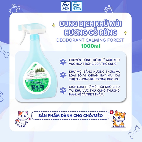 Forcan - Dung dịch xịt khử mùi khu vực - Gỗ rừng 1000ml