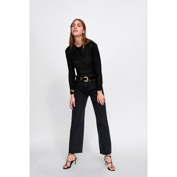 Áo lông dáng ngắn Zara Auth new tag có sẵn 9598/117 9598117