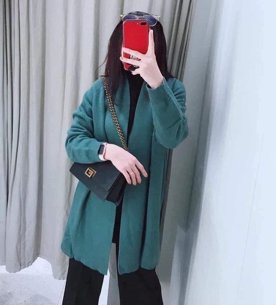 Áo Cardigan dáng dài tay bo viền Zara Auth New Tag có sẵn 8082/703 8082703