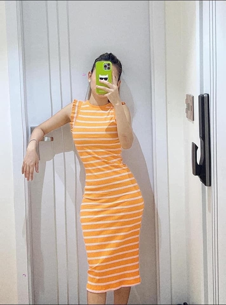 Váy dáng dài ôm body viền vai Zara Auth New Tag có sẵn 0962/172 0962172 1443/172 1443172