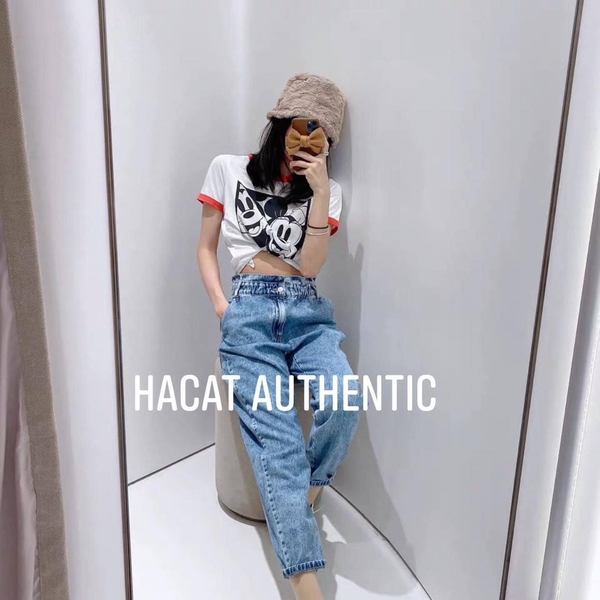Quần Jean Baggy chun eo dáng rộng Zara Auth New Tag có sẵn 8197/863 8197863