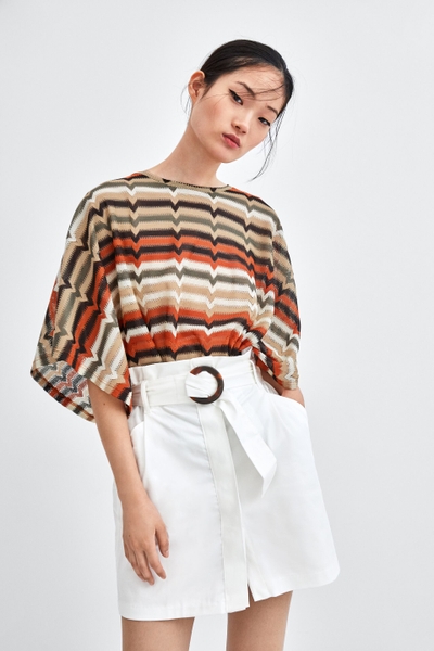 Chân váy dáng ngắn chữ A kèm Belt Zara Auth New Tag có sẵn 4117/293 4117293