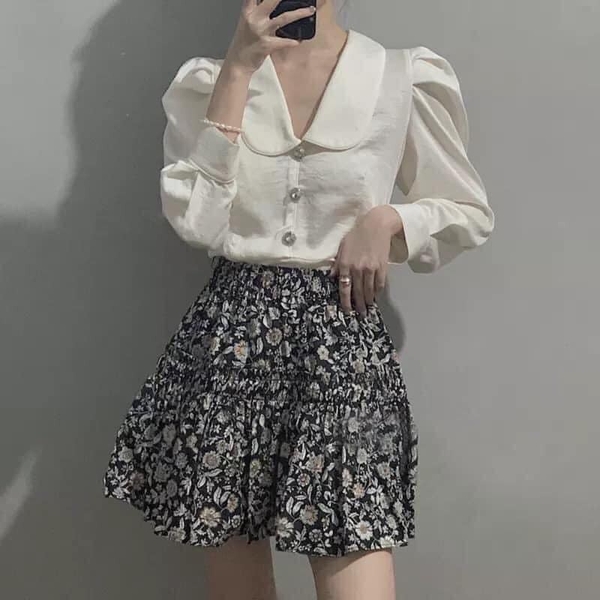 Áo kiểu Zara cúc mặt đá Auth new tag có sẵn