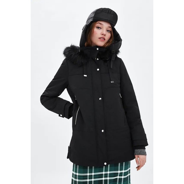 Áo khoác parka có mũ chống nước Zara Auth New tag có sẵn 1255/245 1255245